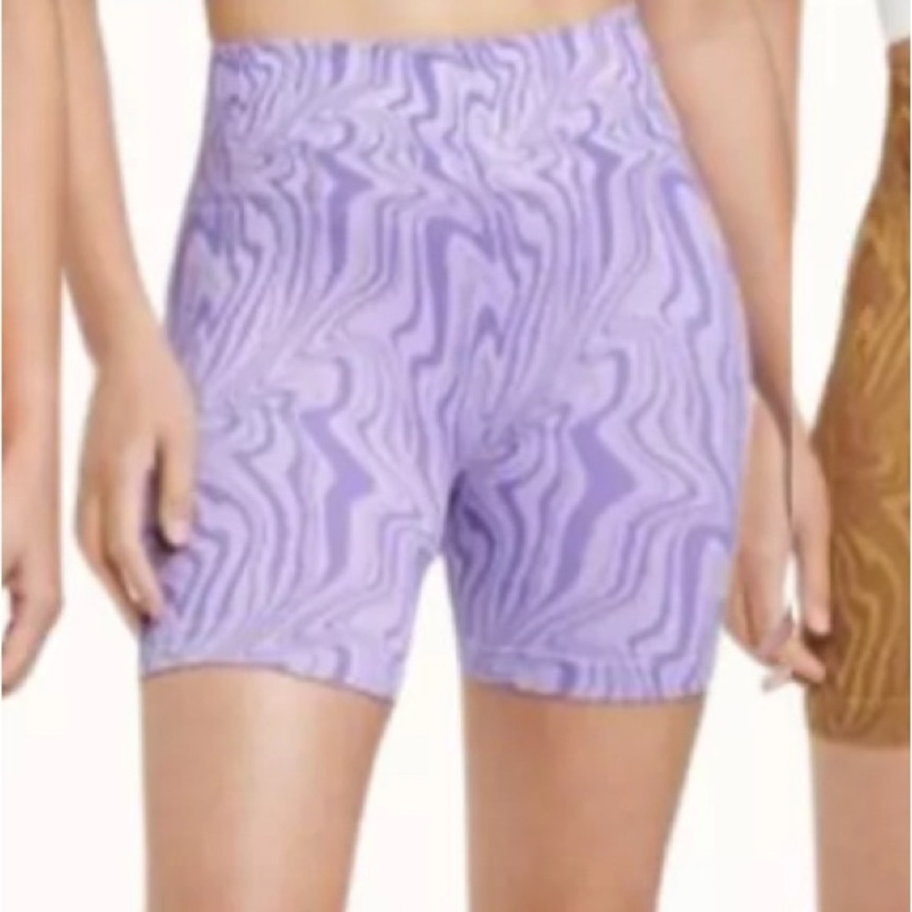 💜 PURPLE Lavender JoyLab Swirl Seamless Bike Shorts 4” 💜 - Picture 1 of 4